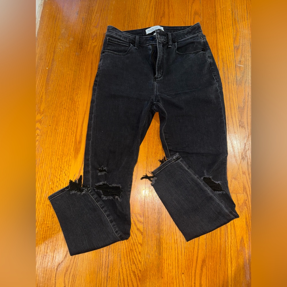 A&F The Super Skinny Ankle High Rise Jeans
